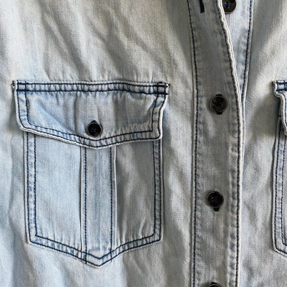 Free People Oversized Denim Shirt - Picture 4 of 5